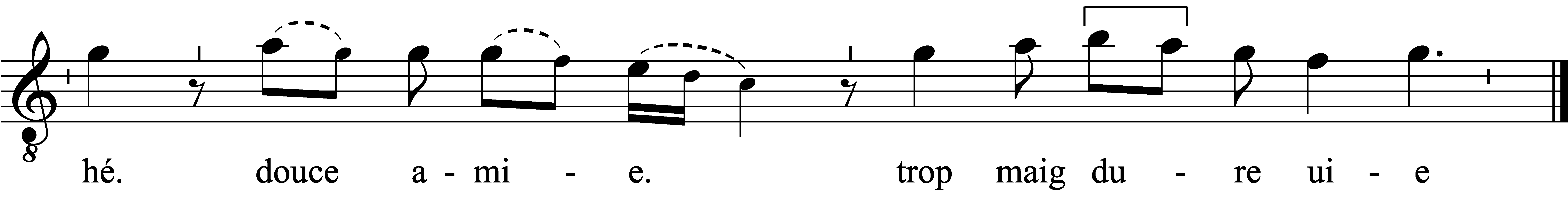 Refrain musical notation